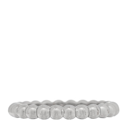 Van Cleef & Arpels 18K White Gold Medium Perlee Ring 53 6.5 3 of 5