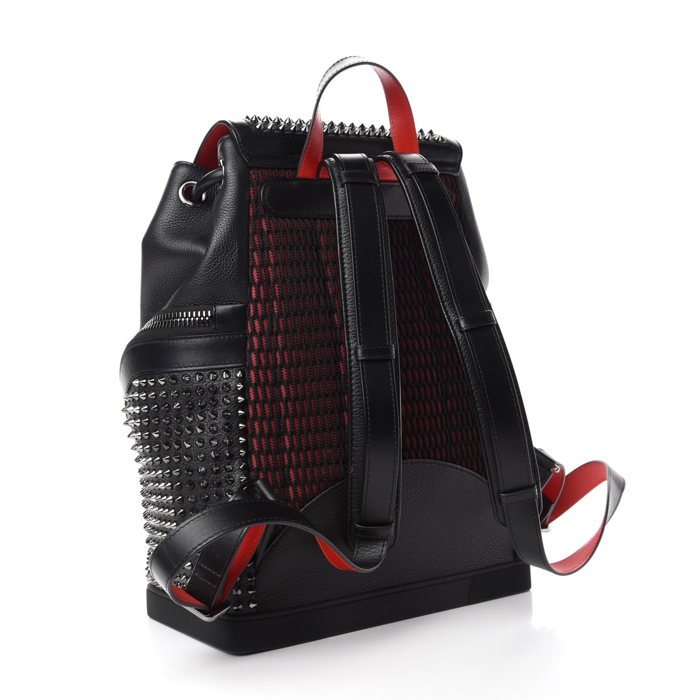 Calfskin Spiked Explorafunk Backpack Black