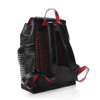 Christian Louboutin Calfskin Spiked Explorafunk Backpack Black 3 of 10