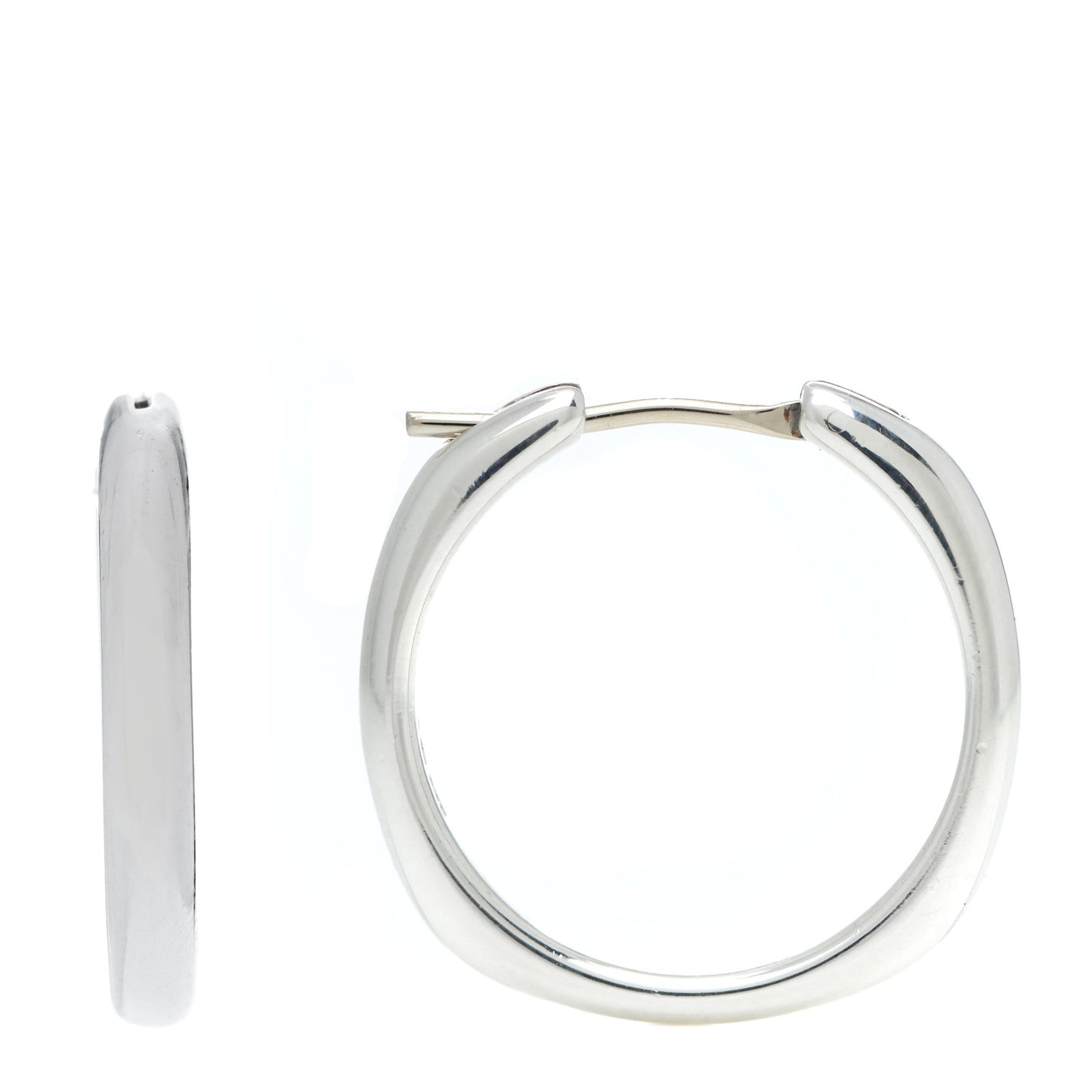 Sterling Silver Cushion Hoop Earrings
