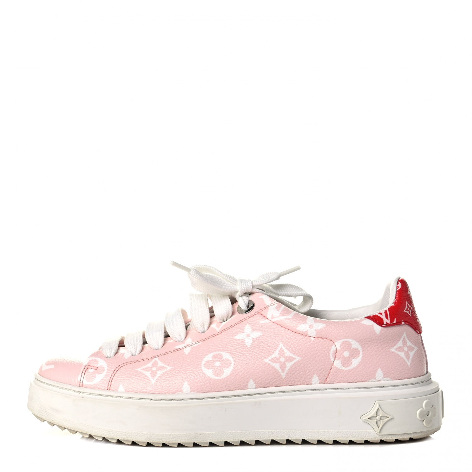 Louis Vuitton Monogram Giant Time Out Sneakers 38.5 Rose Rouge 1 of 5