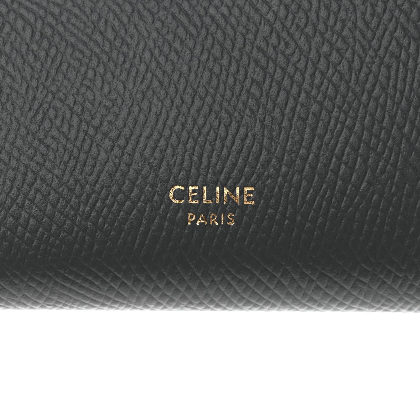 Grained Calfskin Medium Multifunction Strap Wallet Black Chalk
