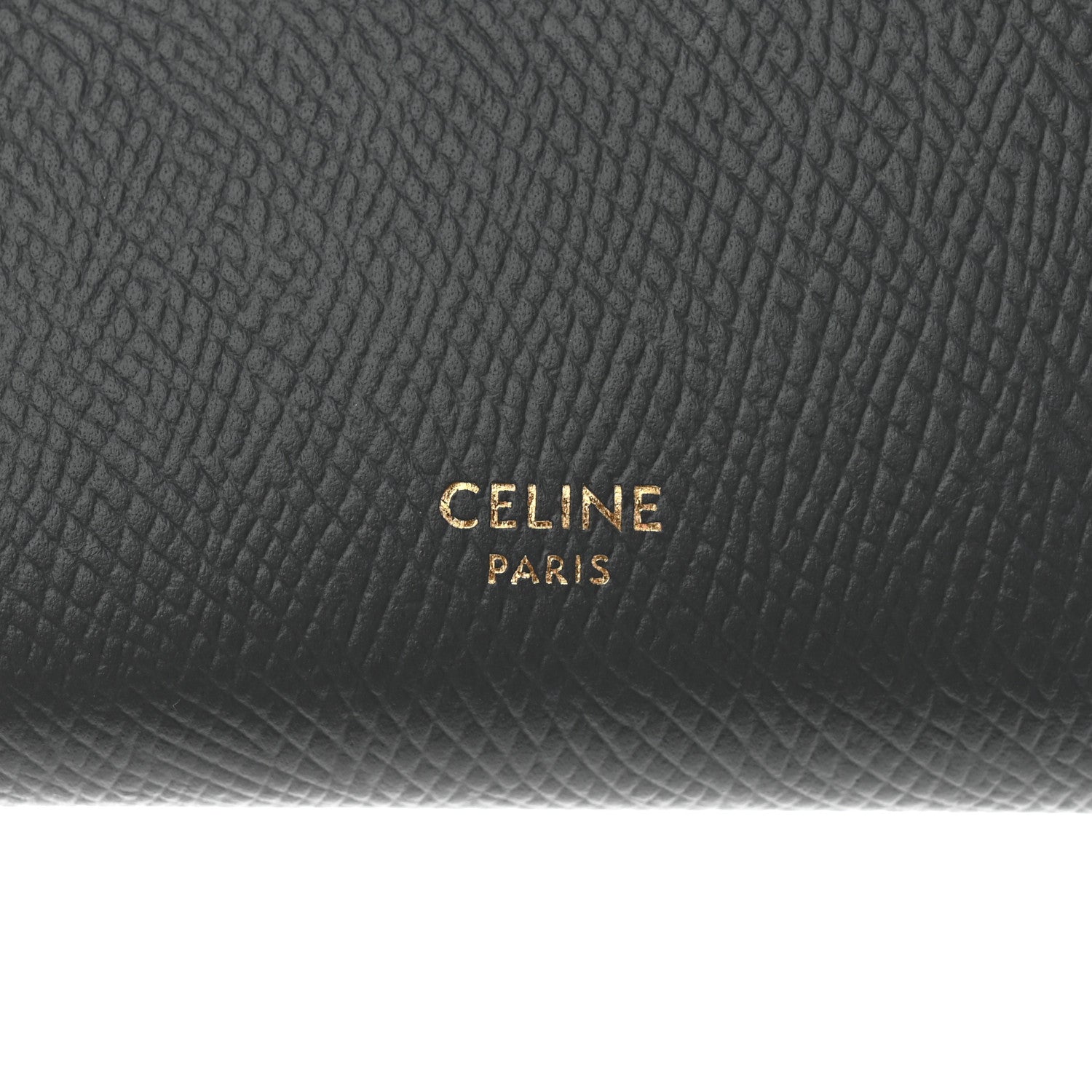 Celine Grained Calfskin Medium Multifunction Strap Wallet Black Chalk 7 of 13