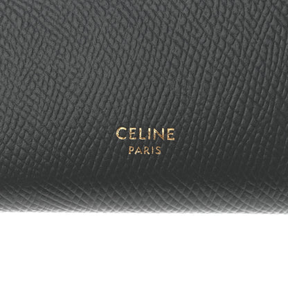 Celine Grained Calfskin Medium Multifunction Strap Wallet Black Chalk 7 of 13