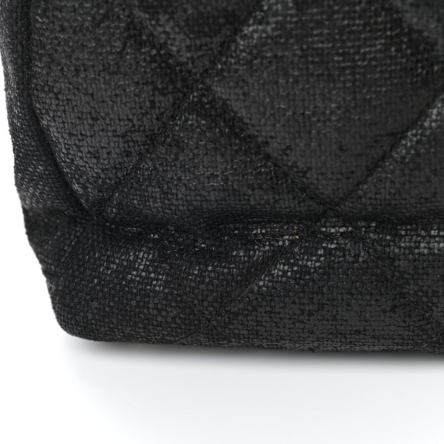 Coated Canvas Quilted Small Paris Biarritz Tote Black