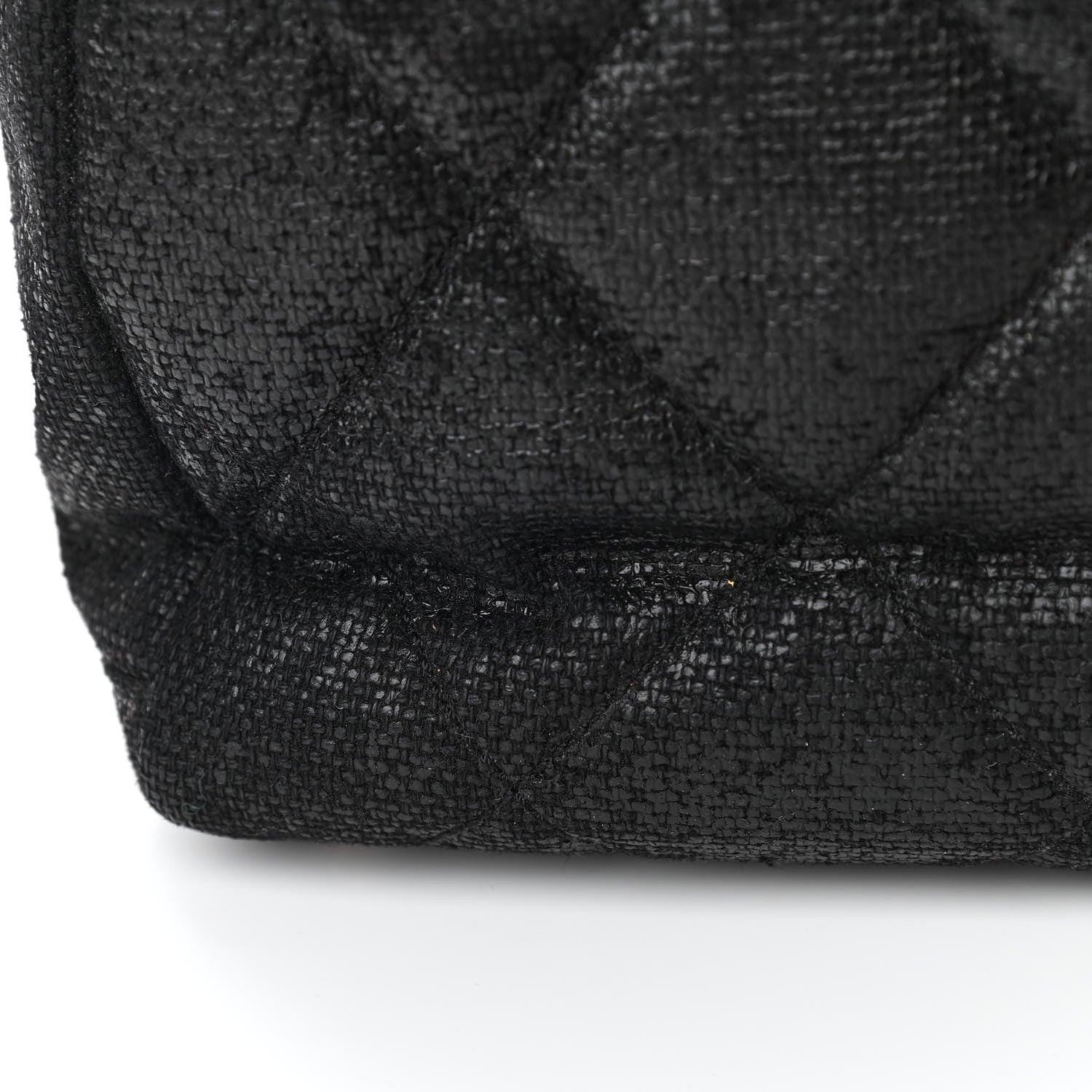 Chanel Coated Canvas Quilted Small Paris Biarritz Tote Black 14 of 14