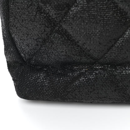 Chanel Coated Canvas Quilted Small Paris Biarritz Tote Black 14 of 14