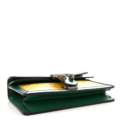 Gucci Azalea Calfskin GG Monogram Bi-Color Debossed Small Dionysus Shoulder Bag Stone Topaz Mystic White Emerald 4 of 11