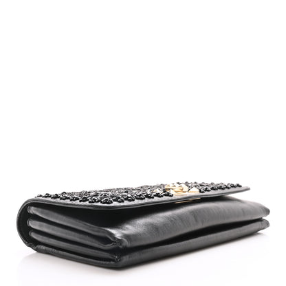 Valentino Garavani Lambskin Beaded Embroidery Medium Girello Flap Black 4 of 10