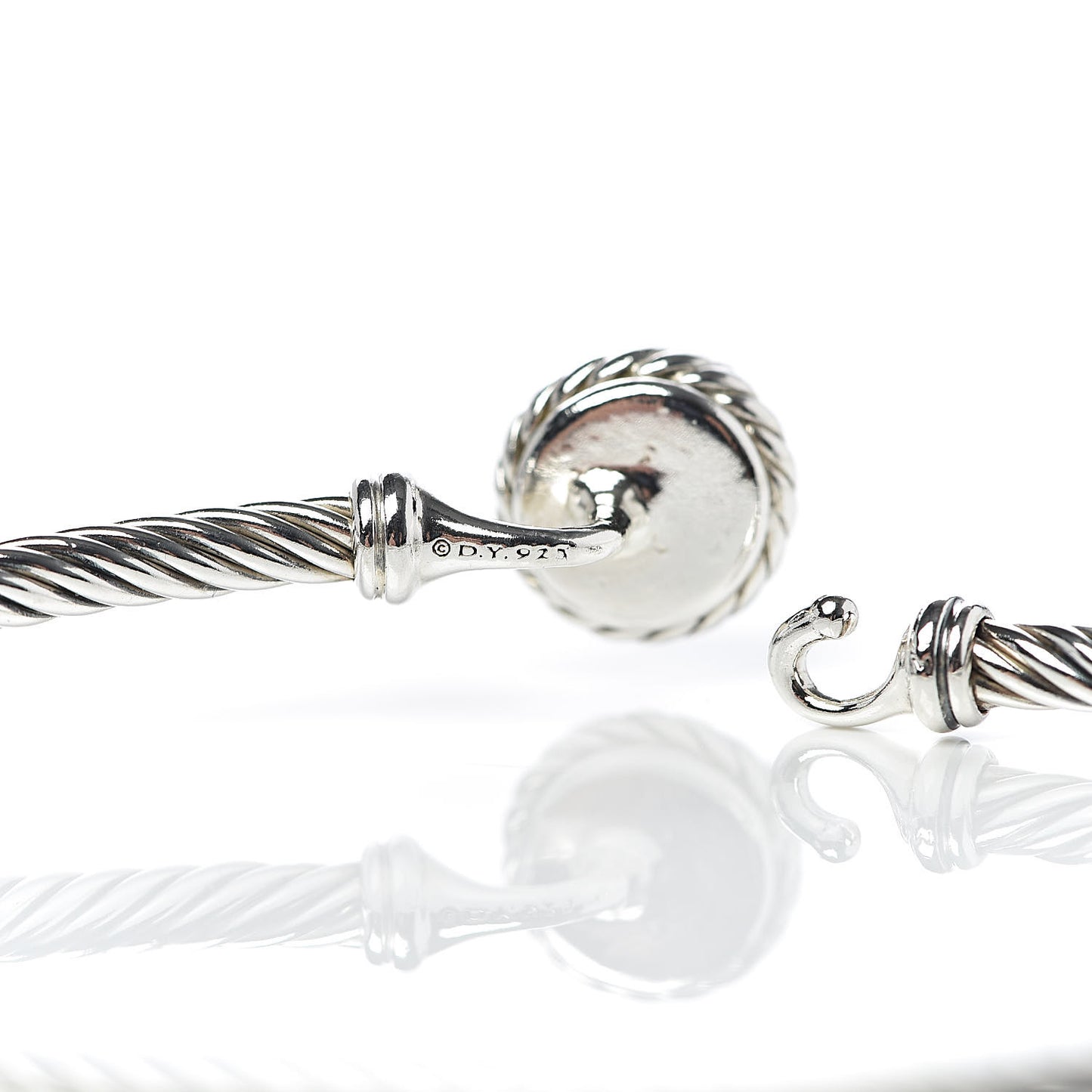 Sterling Silver Pearl 3mm Chatelaine Bracelet