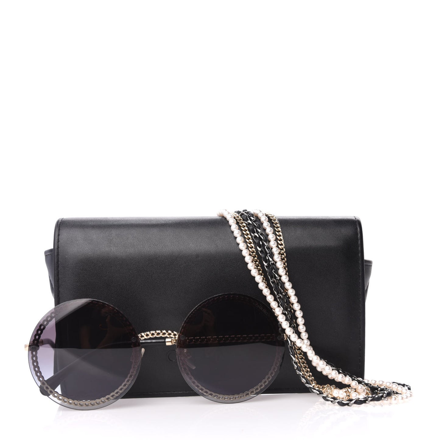 Round Chain Sunglasses 4245 Gold