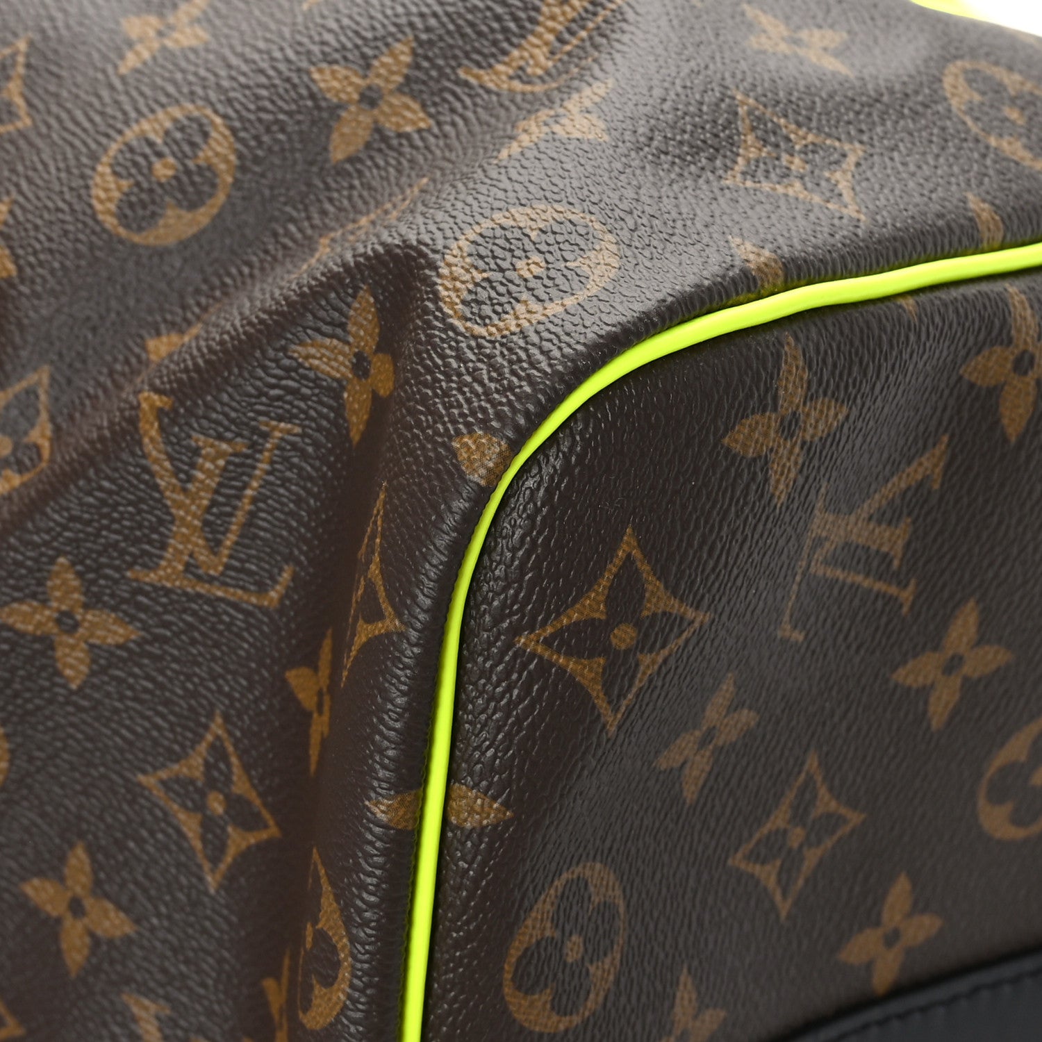 Louis Vuitton Monogram Macassar Keepall Bandouliere 50 Florescent Yellow 7 of 9