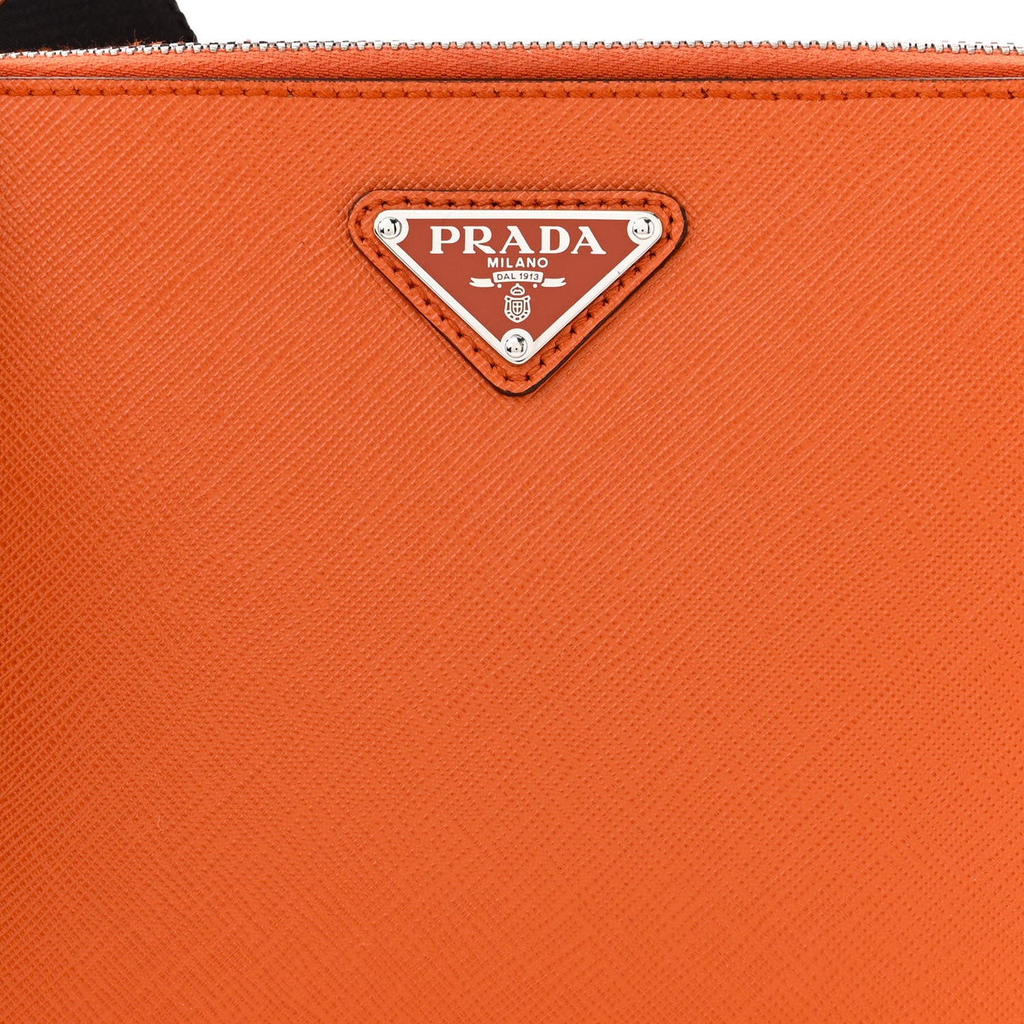 Saffiano Travel Medium Brique Crossbody Bag Papaya