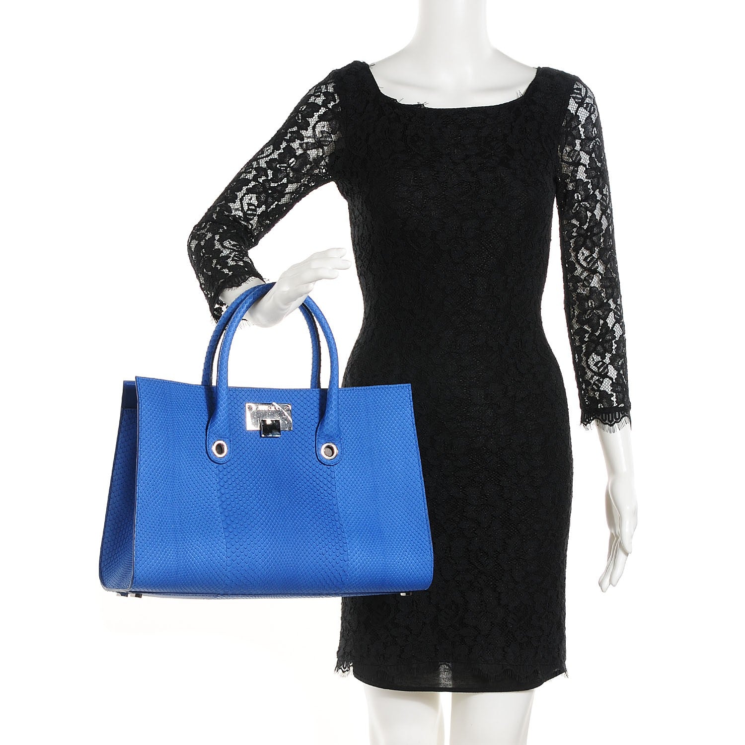 Jimmy Choo Matt Python Riley Tote Aegean 2 of 8