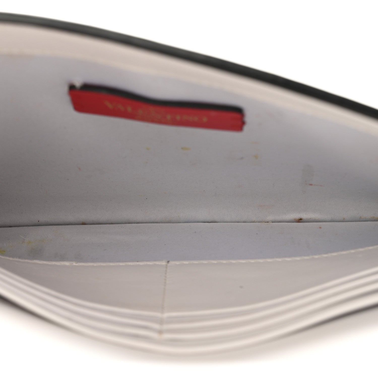 Valentino Garavani Calfskin Vlogo Envelope Clutch White 5 of 11