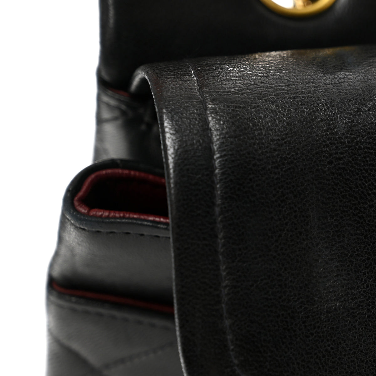 Chanel Lambskin Quilted Medium Double Flap Black 12 of 14