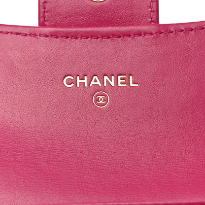 Chanel Aged Calfskin Quilted Reissue Flap Card Holder Fuchsia 6 of 8