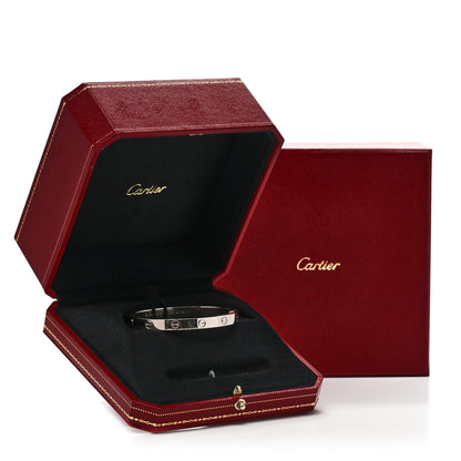 Cartier 18K White Gold LOVE Bracelet 17 9 of 9