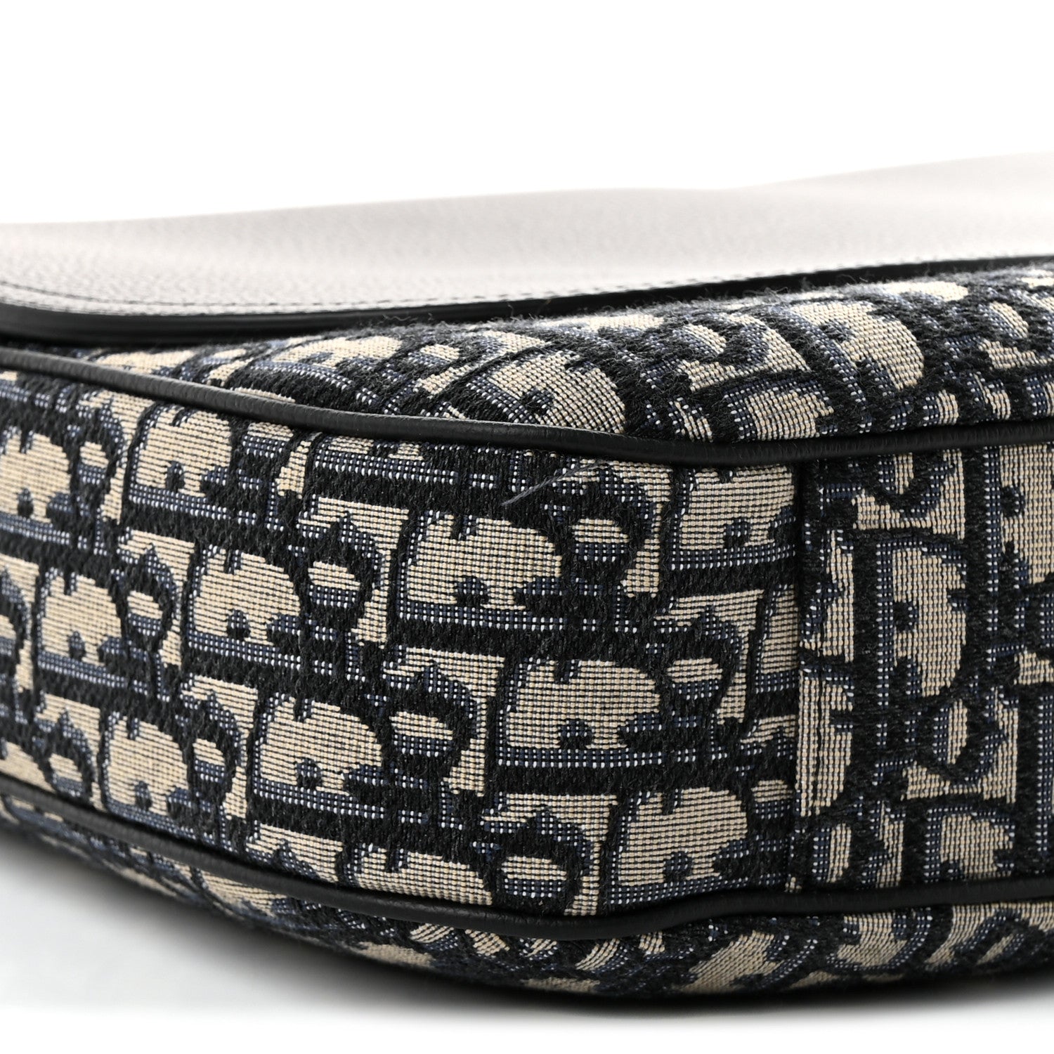 Christian Dior Grained Calfskin Oblique Large Saddle Messenger Black 9 of 12