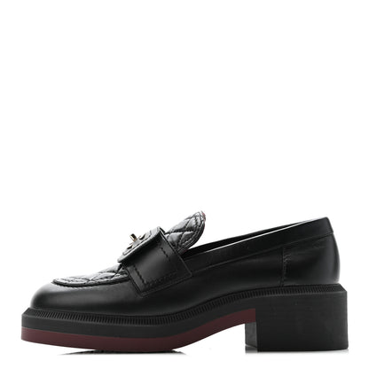 Chanel Lambskin Quilted CC Turnlock Loafers 35.5 Black 1 of 10