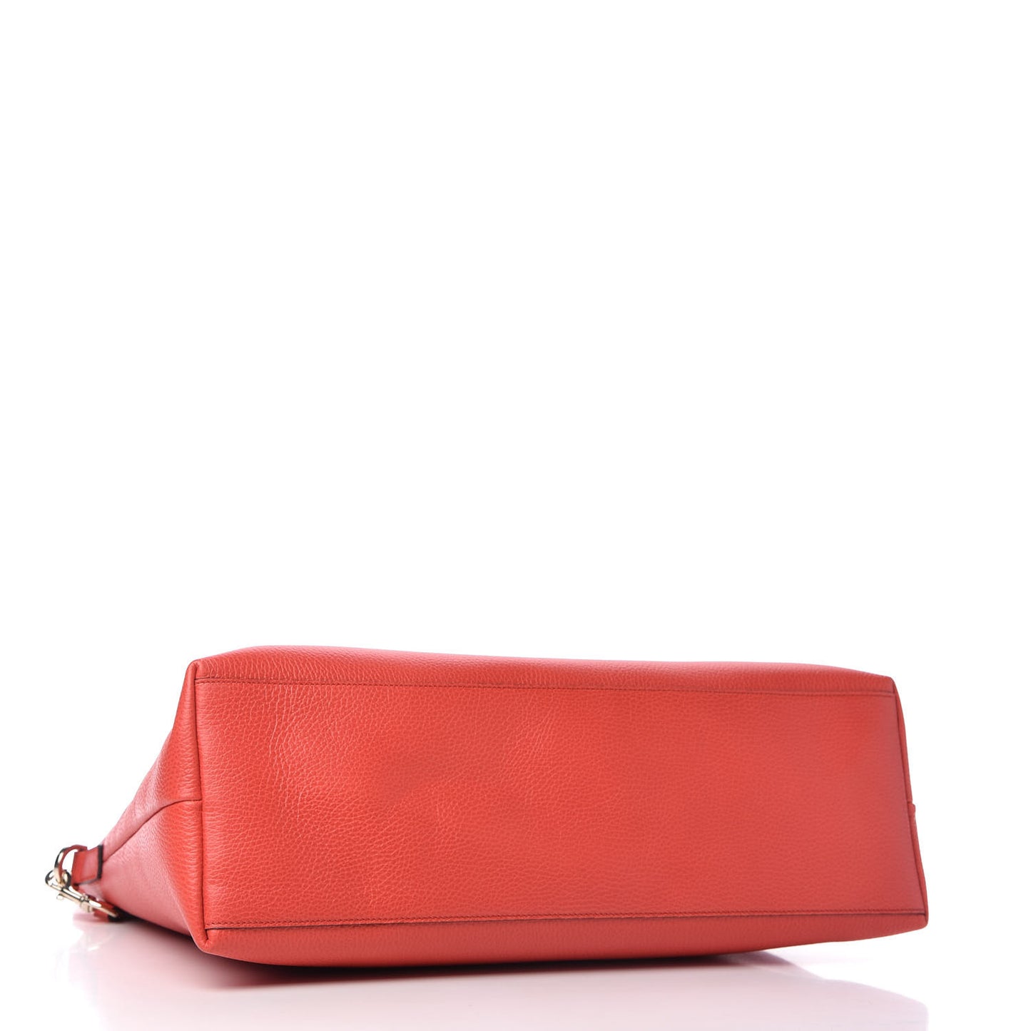 Calfskin Large Bamboo Tassel Top Handle Tote Red