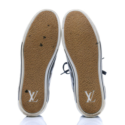 Louis Vuitton Calfskin Suede Damier Infini Mens Aventure Zip Up Sneaker 8 Cosmos 6 of 8