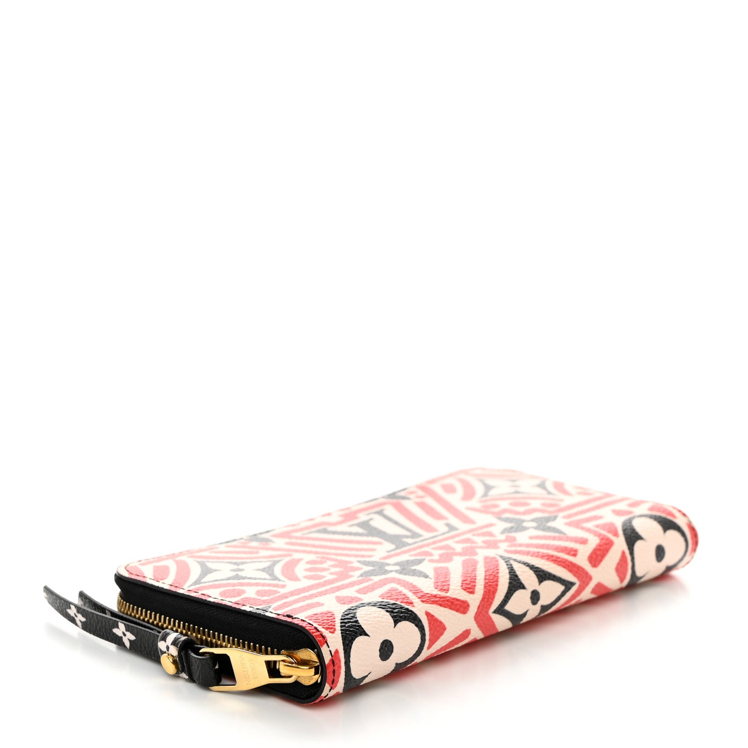 Louis Vuitton Monogram Giant Crafty Zippy Wallet Creme Rouge Black 4 of 12