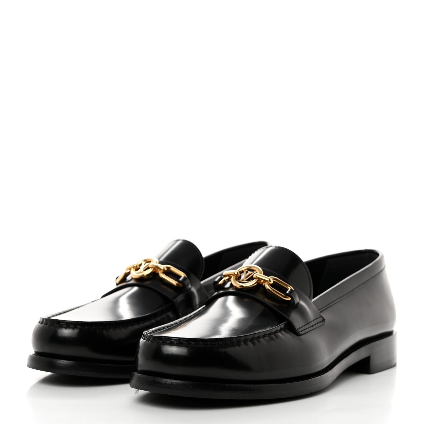 Glazed Calfskin Chess Flat Loafer 39