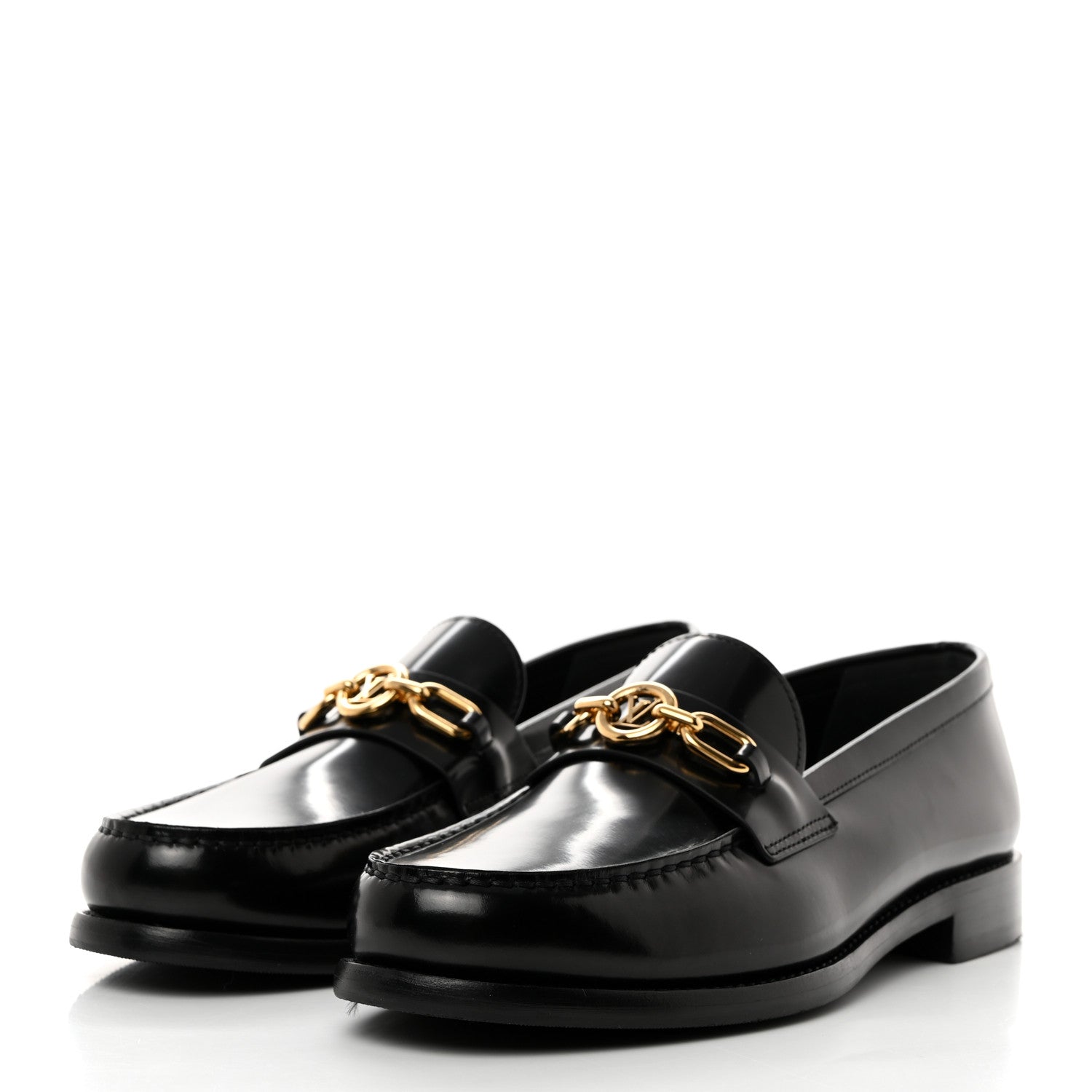 Louis Vuitton Glazed Calfskin Chess Flat Loafer 39 3 of 8