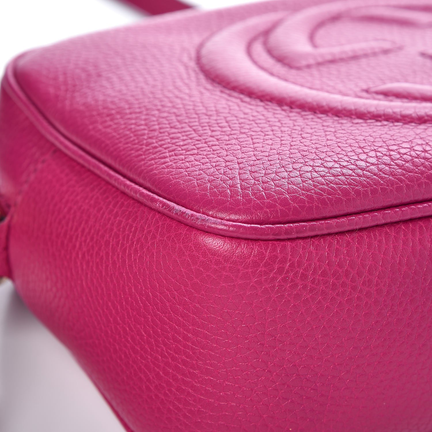 Gucci Pebbled Calfskin Small Soho Disco Bag Bright Bougainvillea 10 of 14