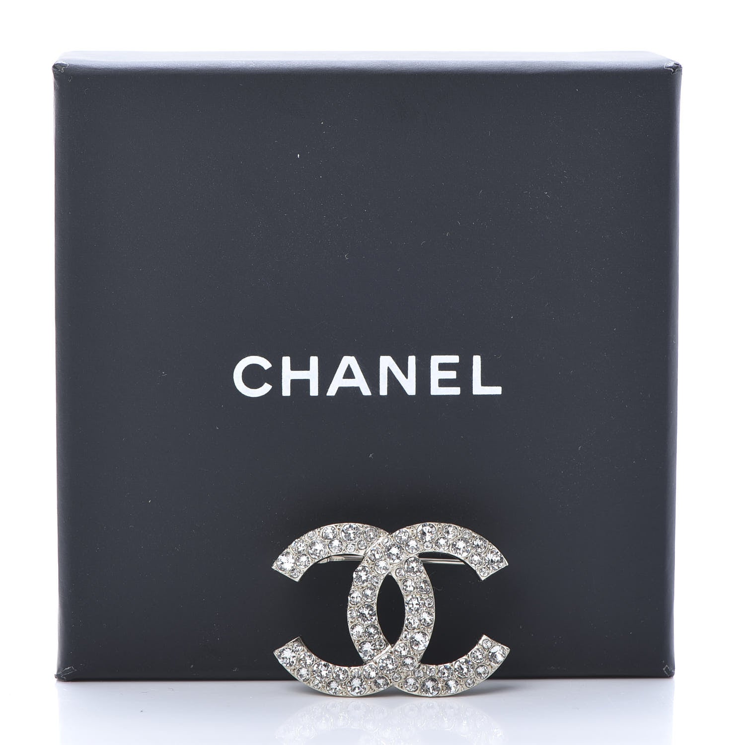 Chanel Crystal Palais Garnier CC Brooch Silver 5 of 5
