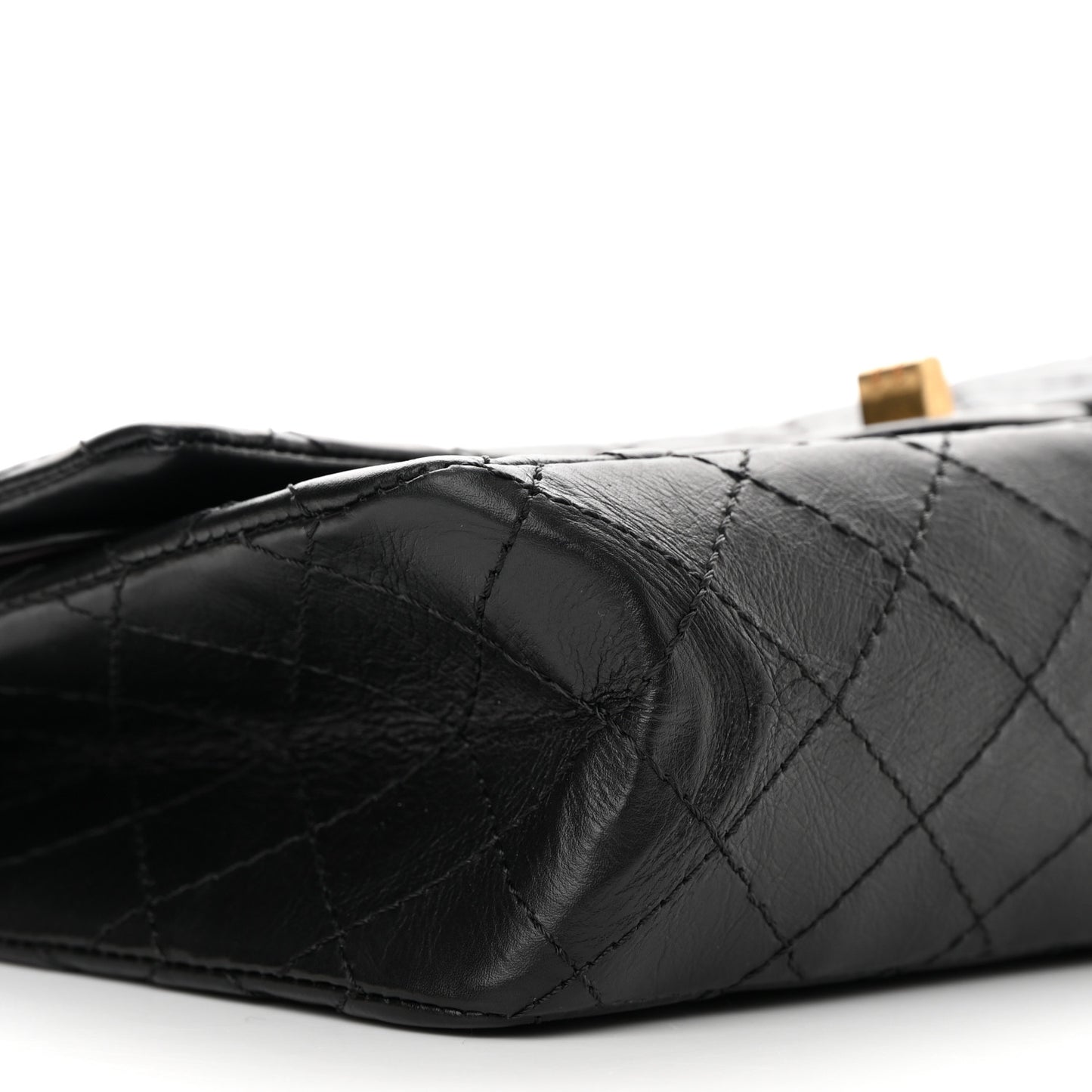 Aged Calfskin Quilted 2.55 Reissue 225 Flap Black