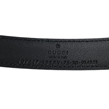Gucci Azalea Calfskin Enamel Monochrome Double G 20mm Belt 75 30 Black 3 of 5