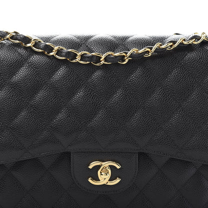 Chanel Caviar Quilted Jumbo Double Flap Black 10 of 10