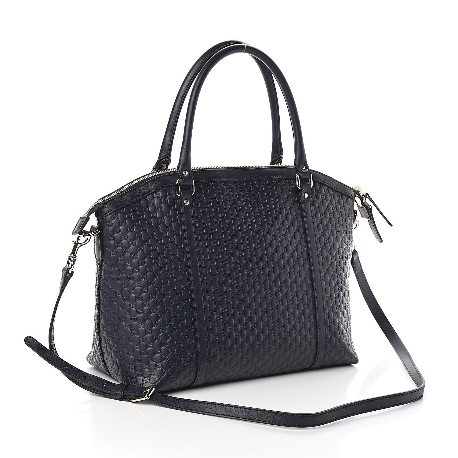 Gucci Soft Microguccissima Dome Satchel Navy 3 of 9