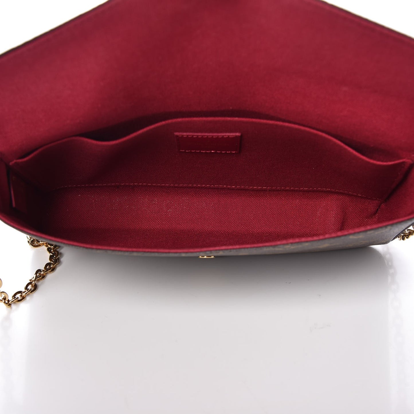 Monogram Pochette Felicie Chain Wallet Fuchsia