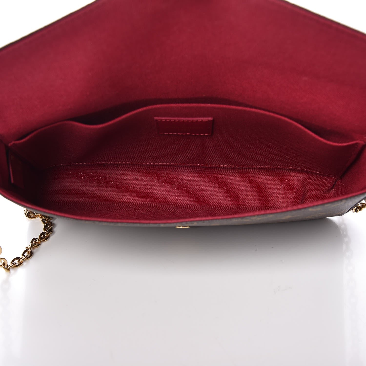 Louis Vuitton Monogram Pochette Felicie Chain Wallet Fuchsia 5 of 10