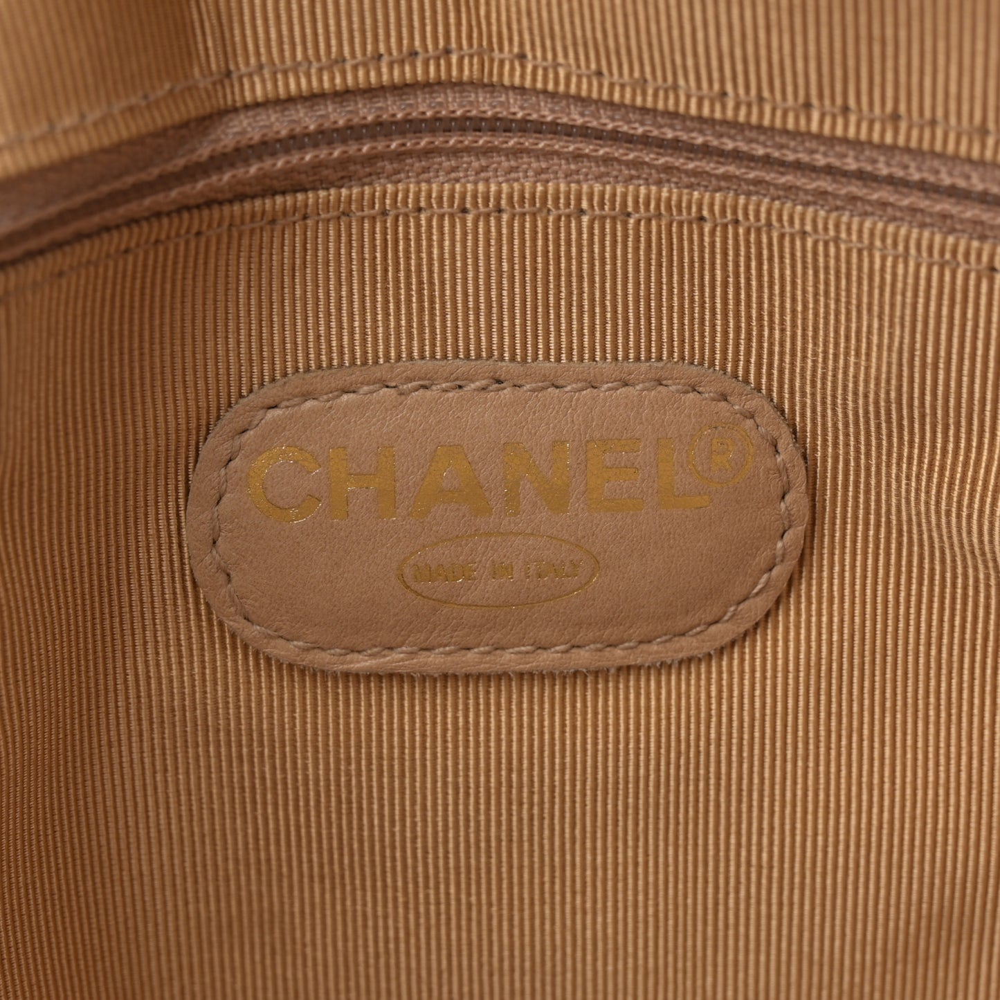 Lambskin CC Shoulder Bag Beige