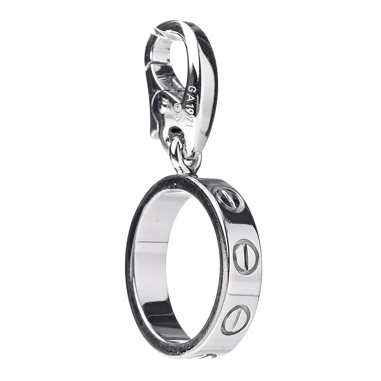 18K White Gold LOVE Ring Charm