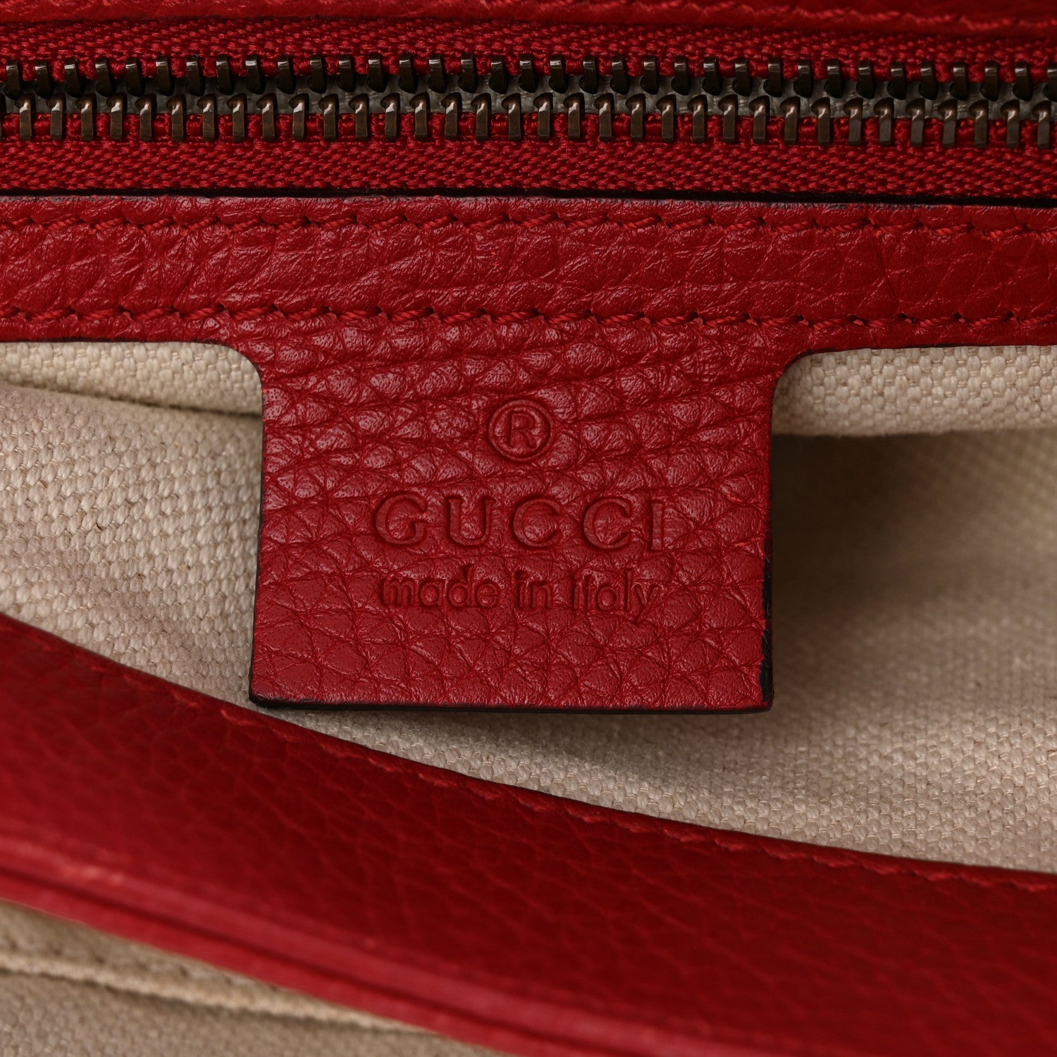 Gucci Cellarius Calfskin Feline GG Marmont Flap Shoulder Bag Vulcanic Red 6 of 13
