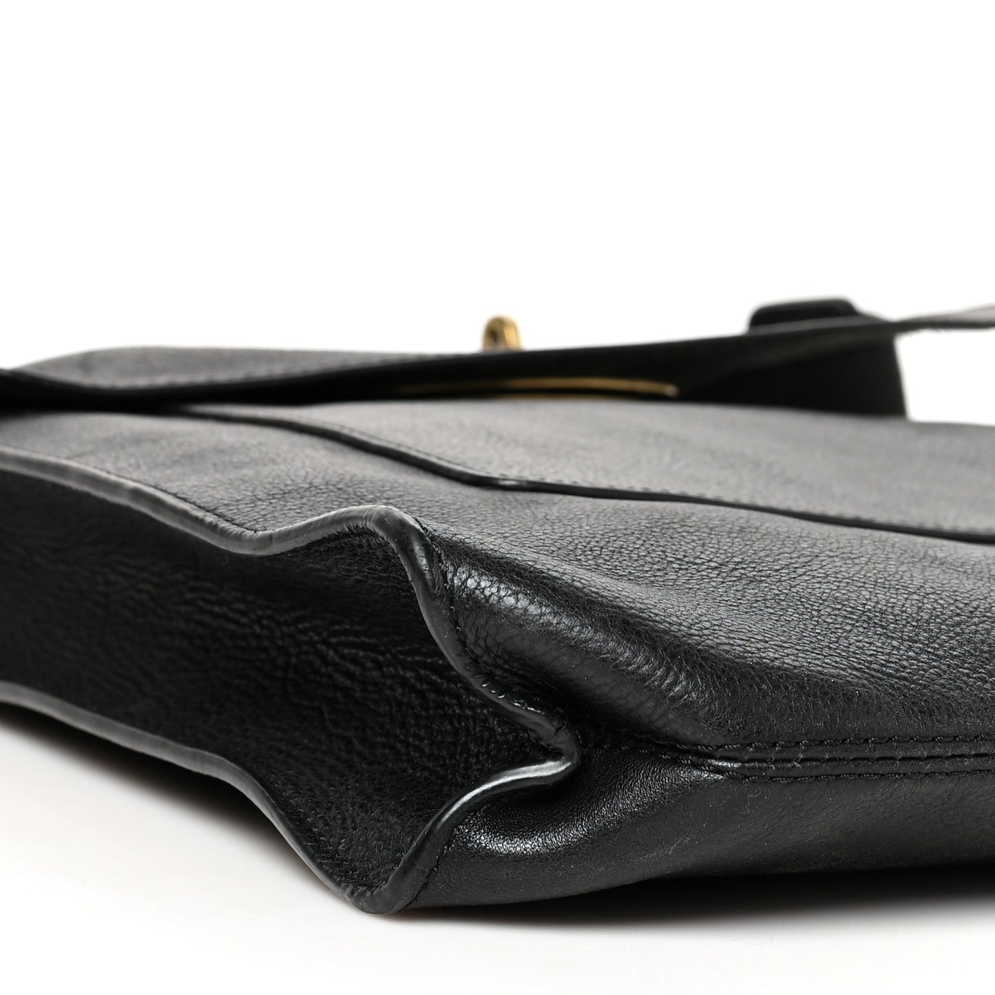 Natural Grain Calfskin Antony Messenger Crossbody Black