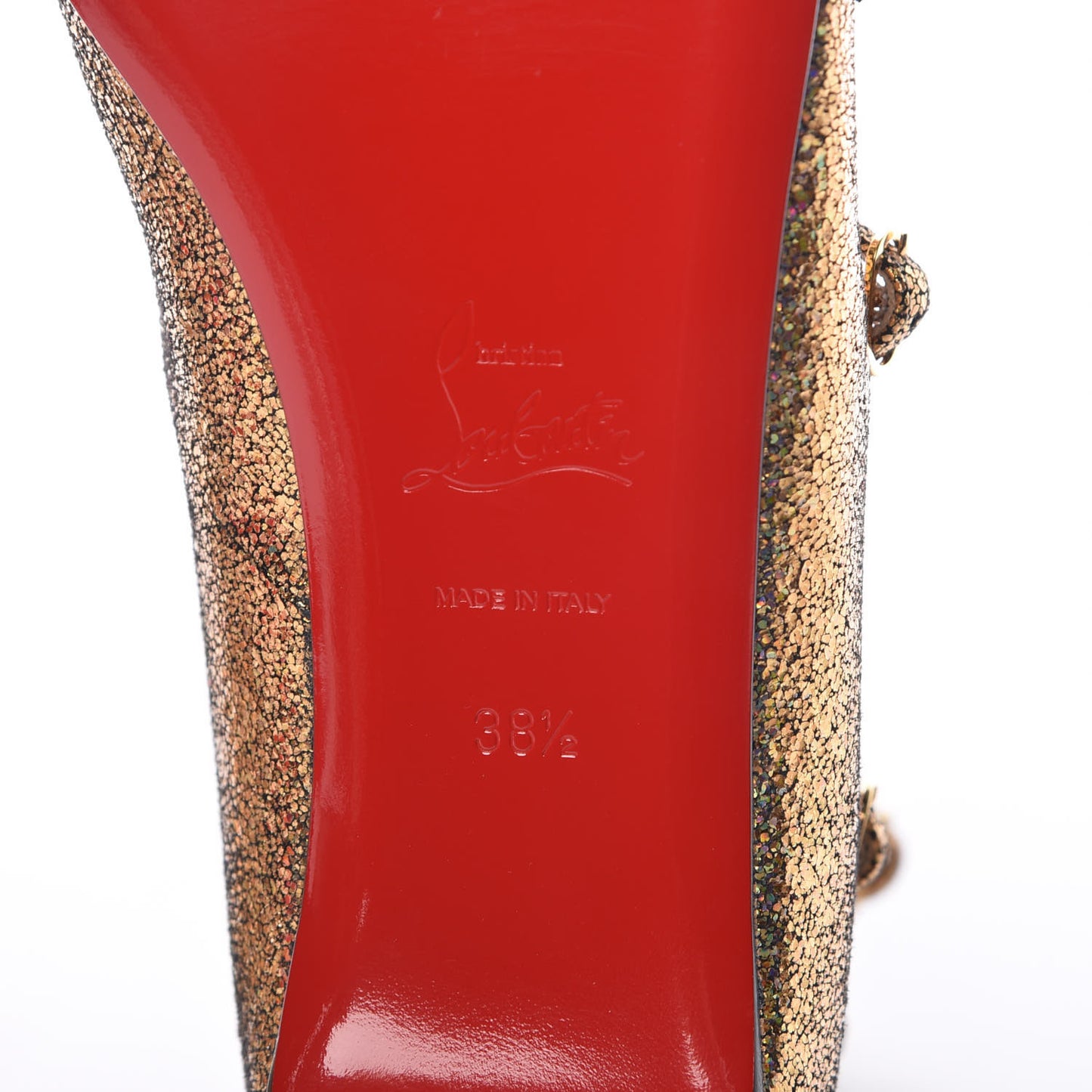 Cosmo 3D Kid Toerless Muse Ankle Wrap Ballerina Flats 38.5 Gold