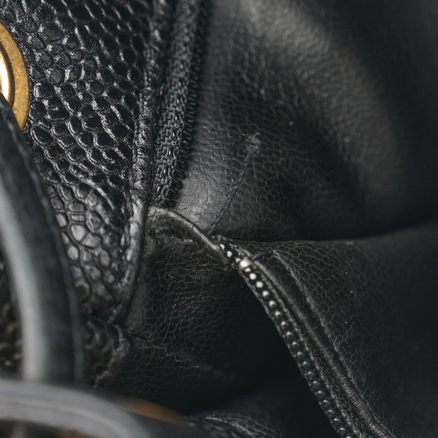 Chanel Caviar CC Backpack Black 12 of 13