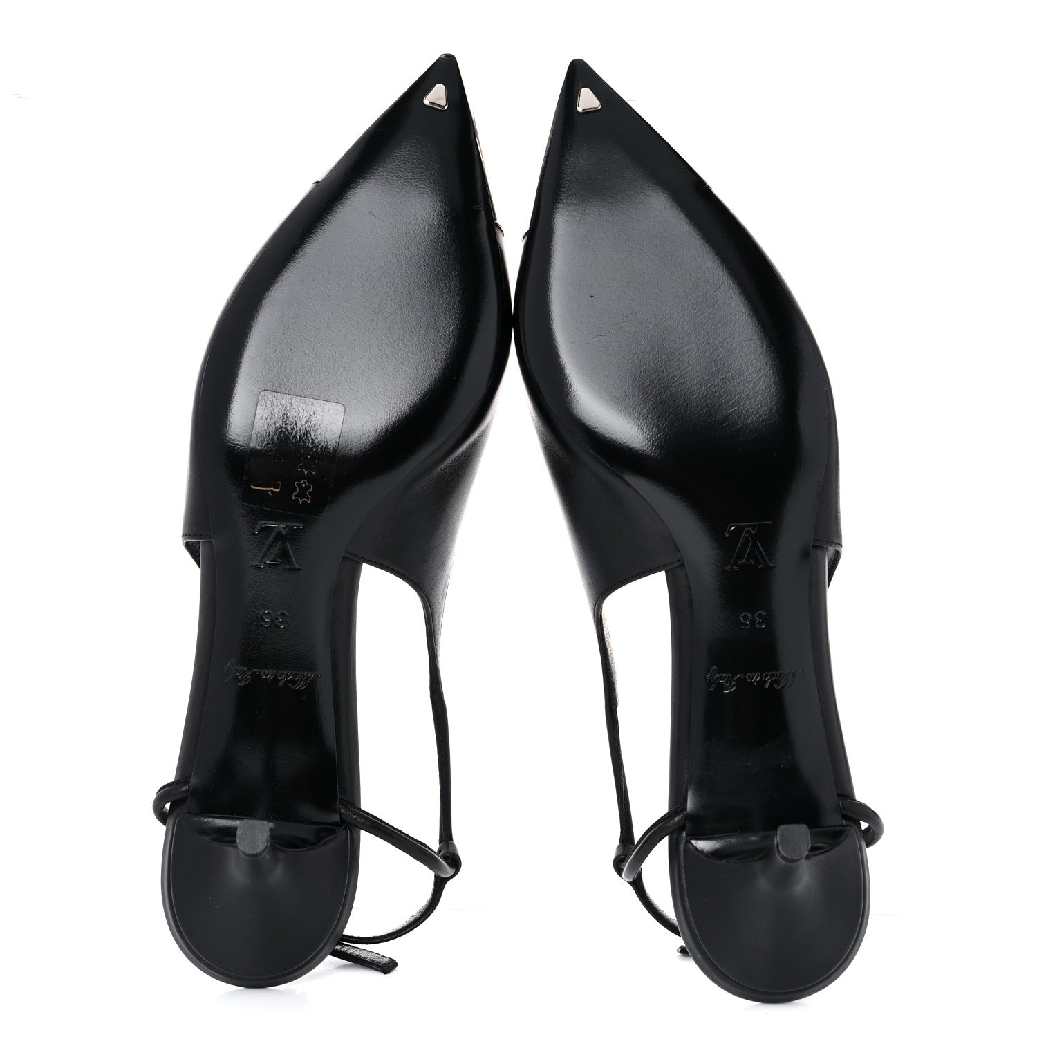 Louis Vuitton Calfskin Urban Twist Slingback Pumps 36 Black 5 of 8