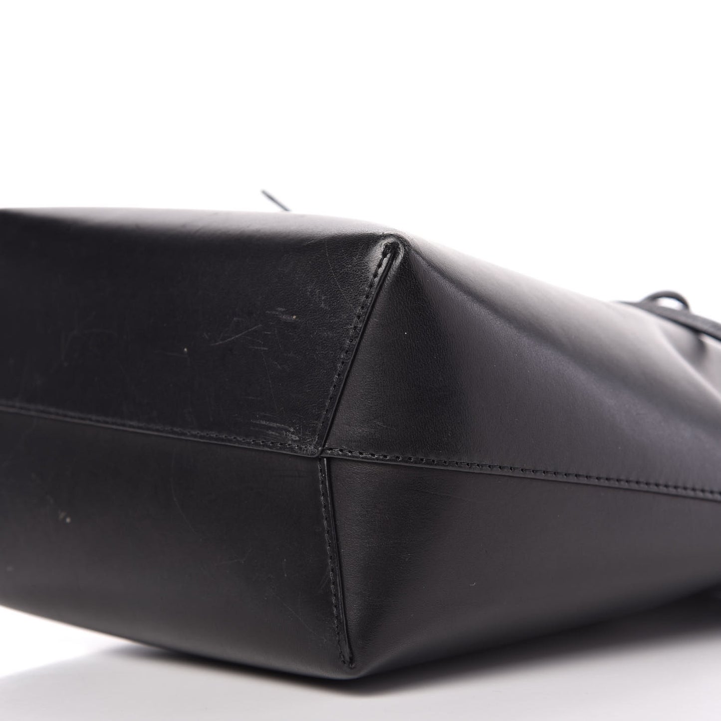 Vegetable Tanned Calfskin Mini Bucket Bag Black Royal