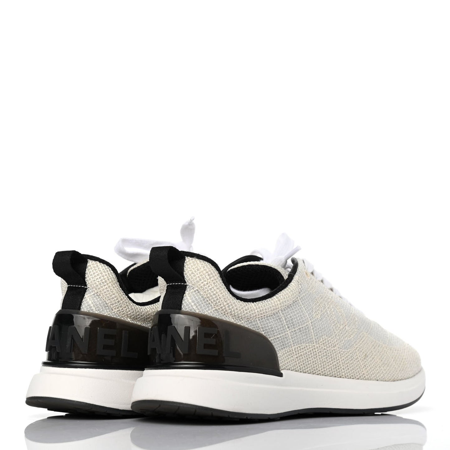 Fabric Logo Sneakers 39 Beige
