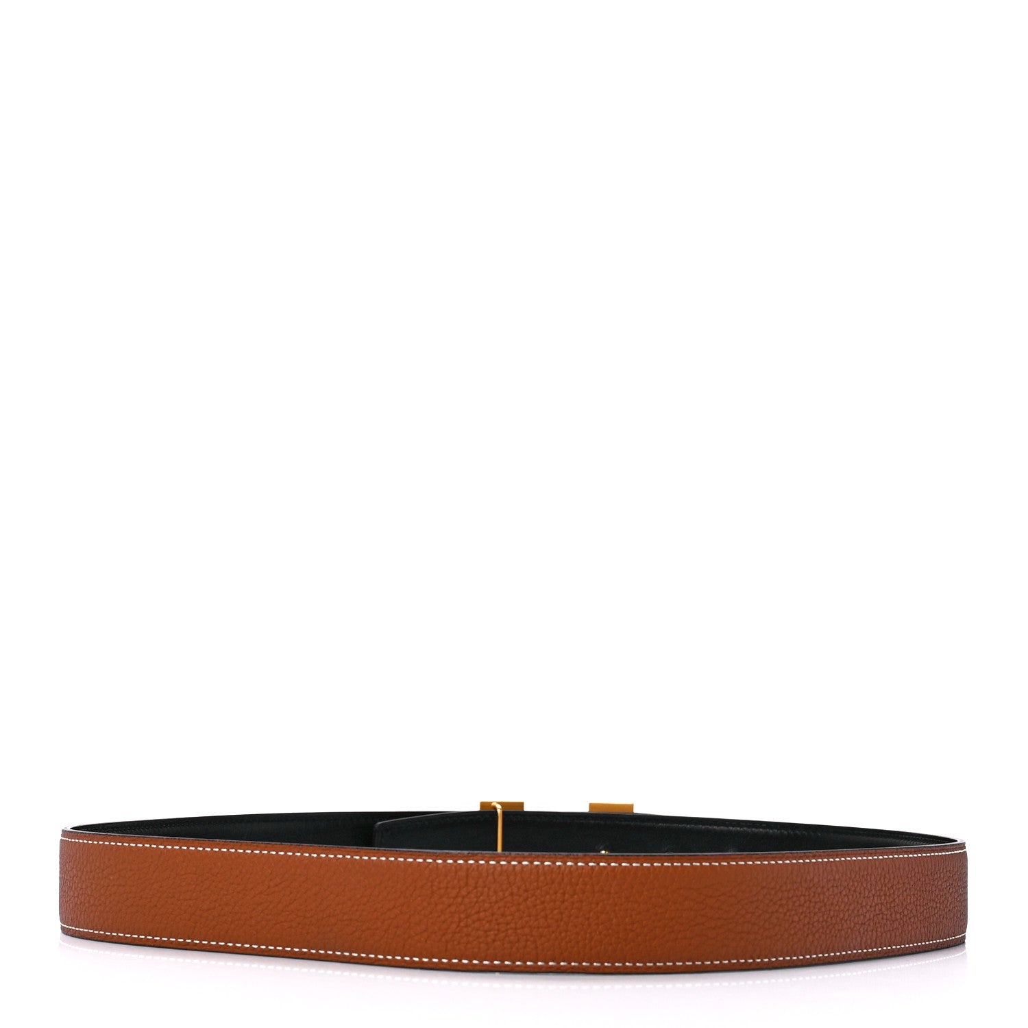 Hermes Box Togo 32mm H Belt 85 34 Black Gold 2 of 4