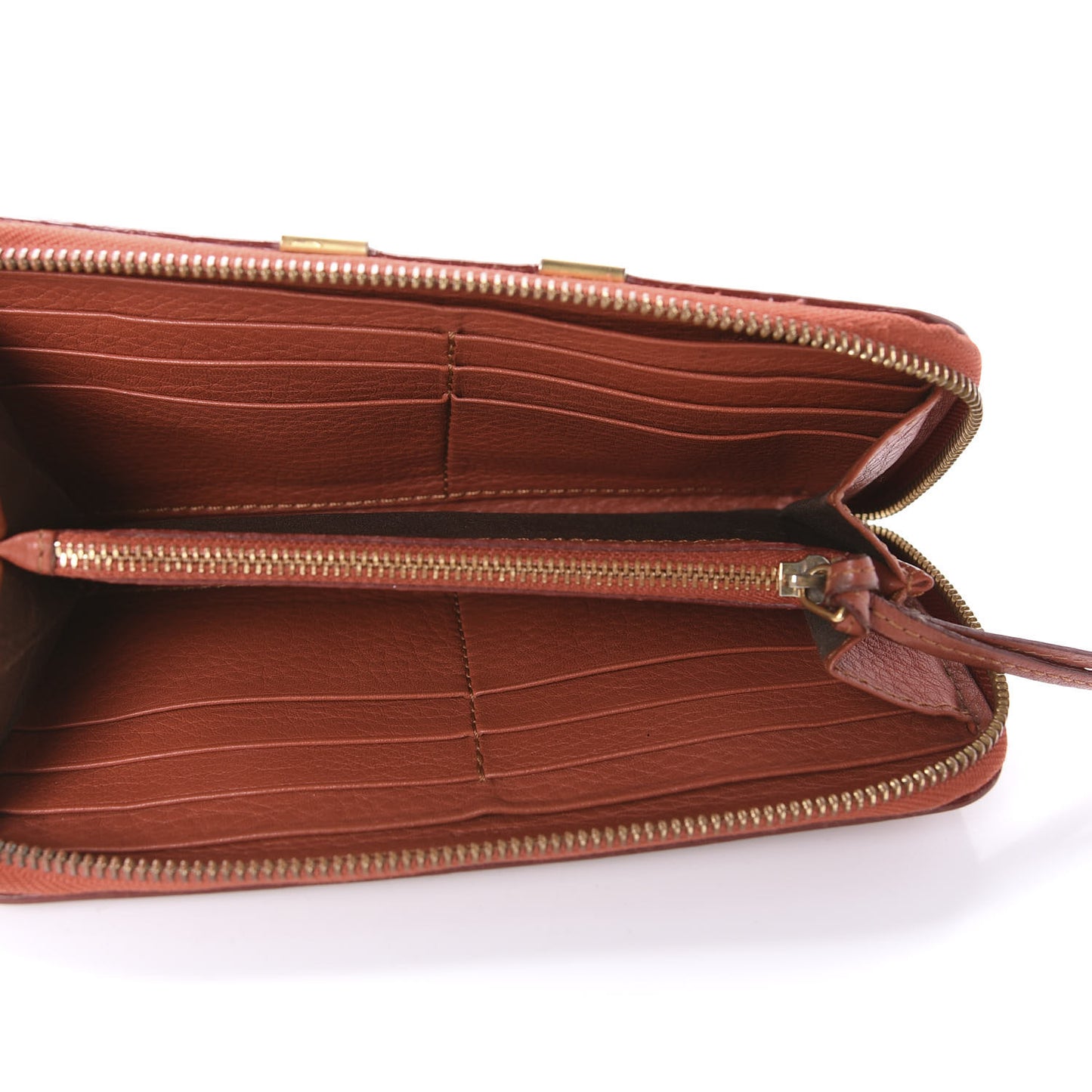 Calfskin Marcie Long Zip Around Wallet Maple Leaf