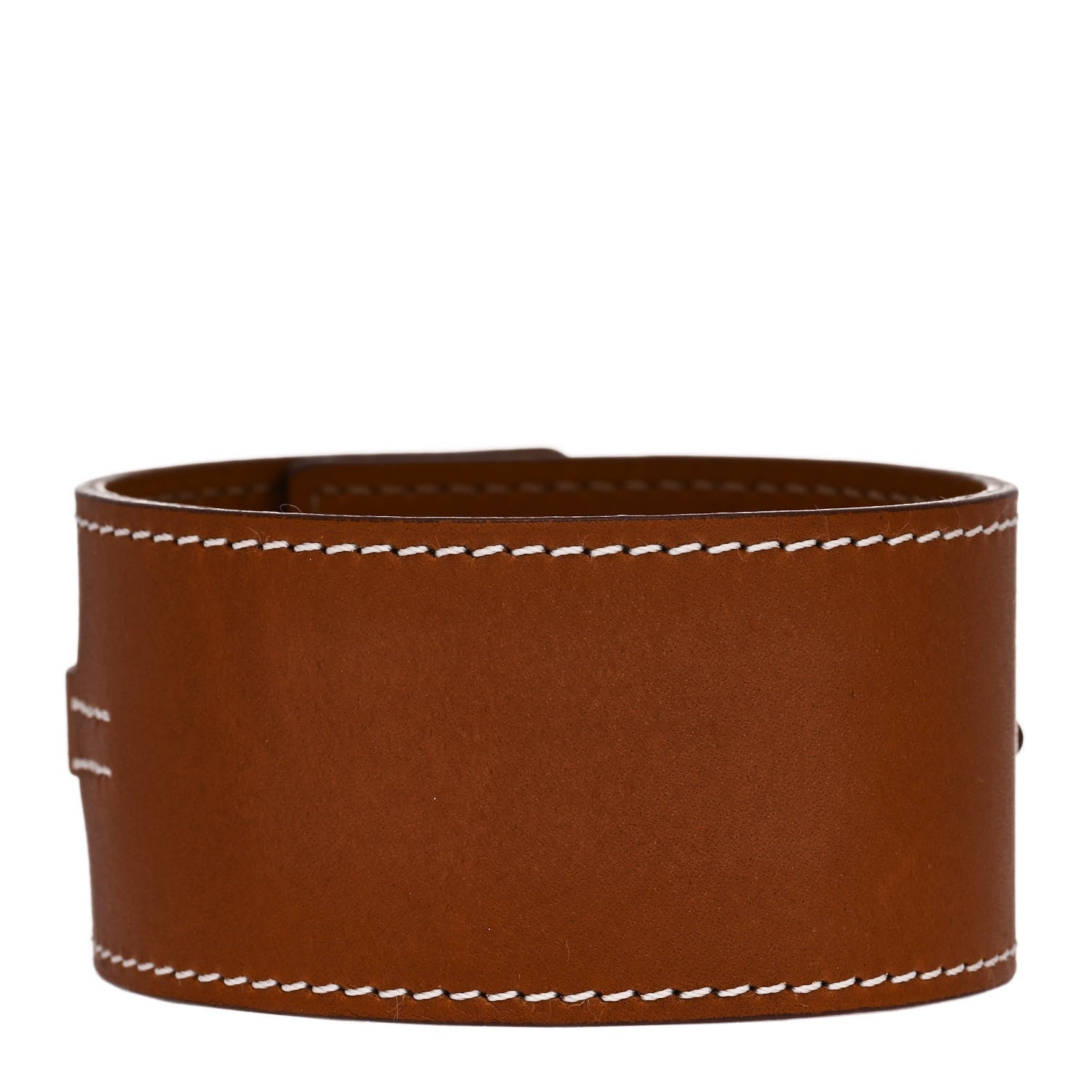Hermes Natural Barenia Fleuron Bracelet L Fauve 3 of 5