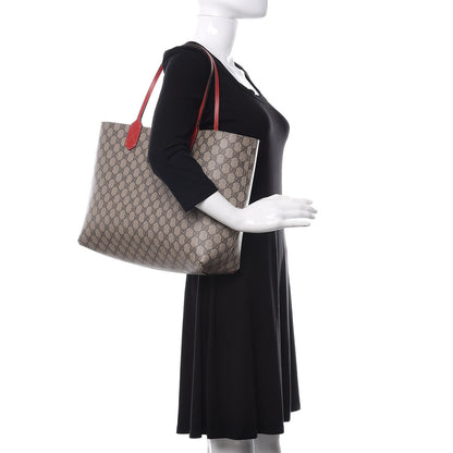 Gucci GG Supreme Monogram Medium Reversible Tote Beige Red 2 of 16